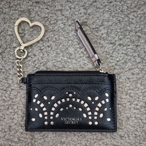 Victoria's Secret Black & Rose Gold Key & Card Holder